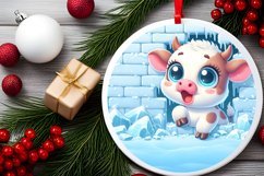 Round Christmas Ornament Sublimation|Clipart Product Image 2