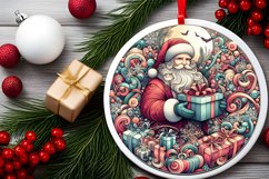 Round Christmas Ornament Sublimation|Clipart Product Image 2