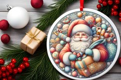 Round Christmas Ornament Sublimation|Clipart Product Image 2