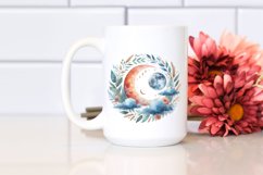 Vibrant Boho Moon Foliage | Clipart Product Image 2