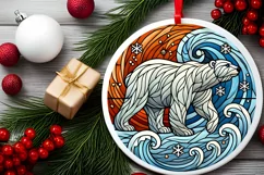 Round Christmas Ornament Sublimation|Clipart Product Image 1
