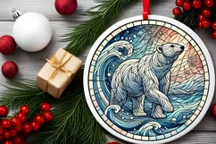 Round Christmas Ornament Sublimation|Clipart Product Image 1