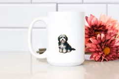 Watercolor Havanese in Sunset | Sublimation | Clipart Product Image 2