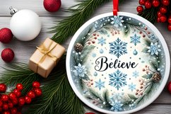 Round Christmas Ornament Sublimation|Clipart Product Image 2