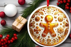 Round Christmas Ornament Sublimation|Clipart Product Image 2
