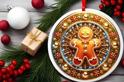 Round Christmas Ornament Sublimation|Clipart Product Image 2