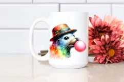 Colorful Quirky Seal,Watercolor Clipart Product Image 2