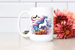 Vibrant Unicorn Halloween Scene | Clipart Product Image 2