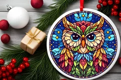 Round Christmas Ornament Sublimation|Clipart Product Image 2