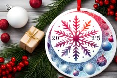 Round Christmas Ornament Sublimation|Clipart Product Image 2