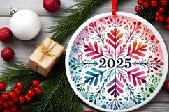 Round Christmas Ornament Sublimation|Clipart Product Image 2