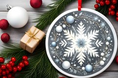Round Christmas Ornament Sublimation|Clipart Product Image 2