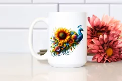 Abstract Watercolor Peacock, Transparent PNG Product Image 2