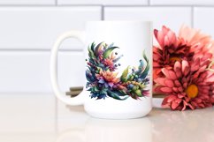 Abstract Vibrant Flowers PNG Product Image 2