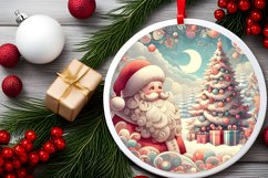 Round Christmas Ornament Sublimation|Clipart Product Image 2