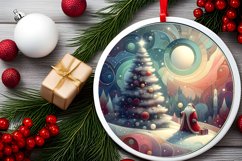 Round Christmas Ornament Sublimation|Clipart Product Image 2