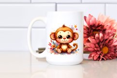 Vibrant Colorful Brownish Sewed Plush Monkey | Sublimation | Product Image 2