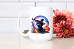 Colorful Baby Black Cat for Halloween | Sublimation | Product Image 2