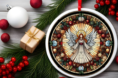 Round Christmass Ornament PNG Product Image 2