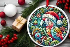 Round Christmas Ornament Sublimation|Clipart Product Image 1