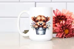 Cute Cow with Flowers, Transparent PNG Product Image 2