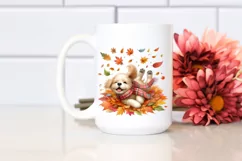 Colorful Whimsical Dog Tumbling in Autumn Product Image 2