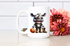 Excited Rhino in Halloween Costume with Boots | Sublimation Product Image 2
