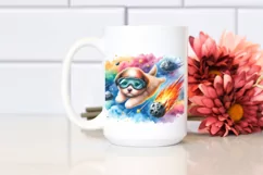 Colorful Baby Dog Meteor Dive | Clipart Product Image 2