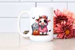 Cute Baby Cow Dressed for Halloween | Sublimation | Clipart Product Image 2