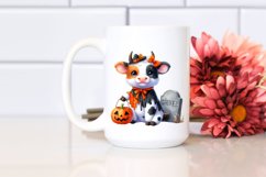 Cute Baby Cow Dressed for Halloween | Sublimation | Clipart Product Image 2