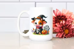 Cute Baby Cow Dressed for Halloween | Sublimation | Clipart Product Image 2