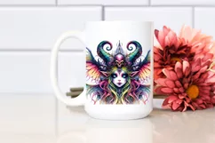 Vibrant Watercolor Gothic Fairy PNG Product Image 2