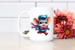 Excited Baby Mouse Running, Transparent PNG Product Image 2