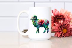 Abstract Vibrant Flowers PNG Product Image 2