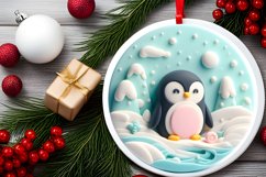 Round Christmas Ornament Sublimation|Clipart Product Image 2