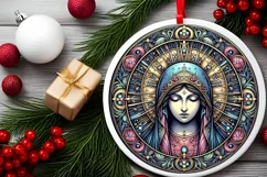 Round Christmas Ornament Sublimation|Clipart Product Image 2
