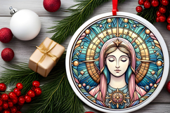 Round Christmass Ornament PNG Product Image 2