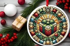 Round Christmas Ornament Sublimation|Clipart Product Image 1