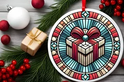 Round Christmas Ornament Sublimation|Clipart Product Image 1