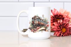 Vintage Rusted Subway Train Clipart Product Image 2