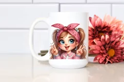 Princess Portrait with Bandana and Big Eyes | Sublimation | Product Image 2