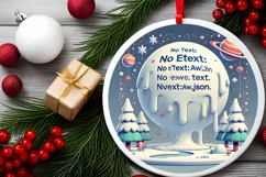 Round Christmas Ornament Sublimation|Clipart Product Image 1