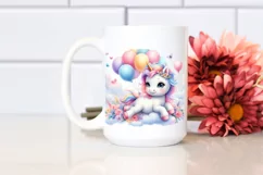 Colorful Baby Unicorn PNG Product Image 2