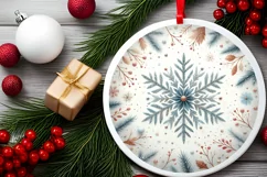 Round Christmas Ornament Sublimation|Clipart Product Image 2