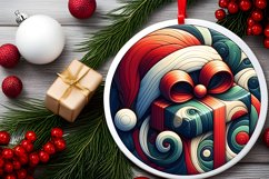 Round Christmas Ornament Sublimation|Clipart Product Image 2