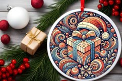 Round Christmas Ornament Sublimation|Clipart Product Image 2