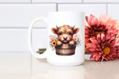 Cute Baby Highland Cow PNG Product Image 2