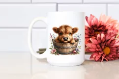 Cute Baby Highland Cow PNG Product Image 2