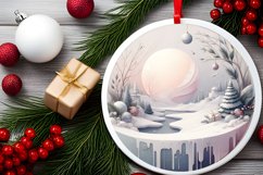 Round Christmas Ornament Sublimation|Clipart Product Image 2