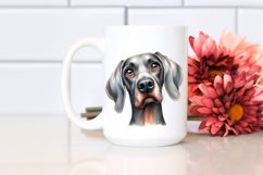 Watercolor Weimaraner Clipart Product Image 2